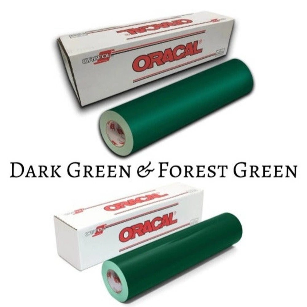 2 Pack 12"x 1 Yard Oracal 651 DARK GREEN & FOREST GREEN Cricut Craft Vinyl Sign